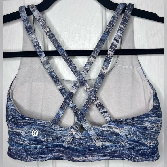 Lululemon Energy Bra Aerial Drift Multi Black/ Size 8 - Picture 4 of 8